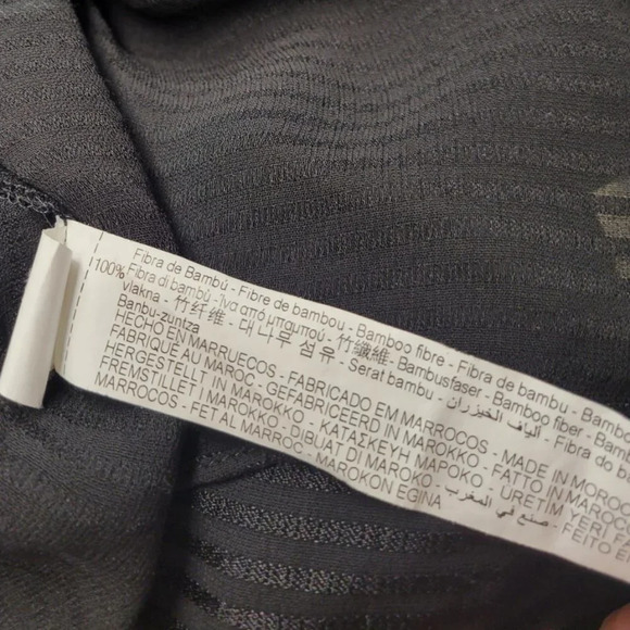 Zara  Bamboo Fibre Sheer Striped Oversized Top - Picture 6 of 7